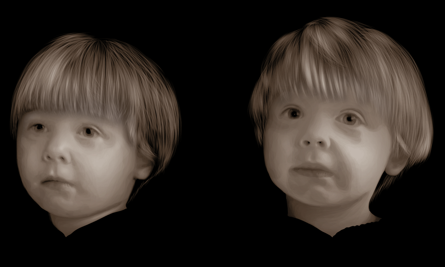 Boys portrait illustration